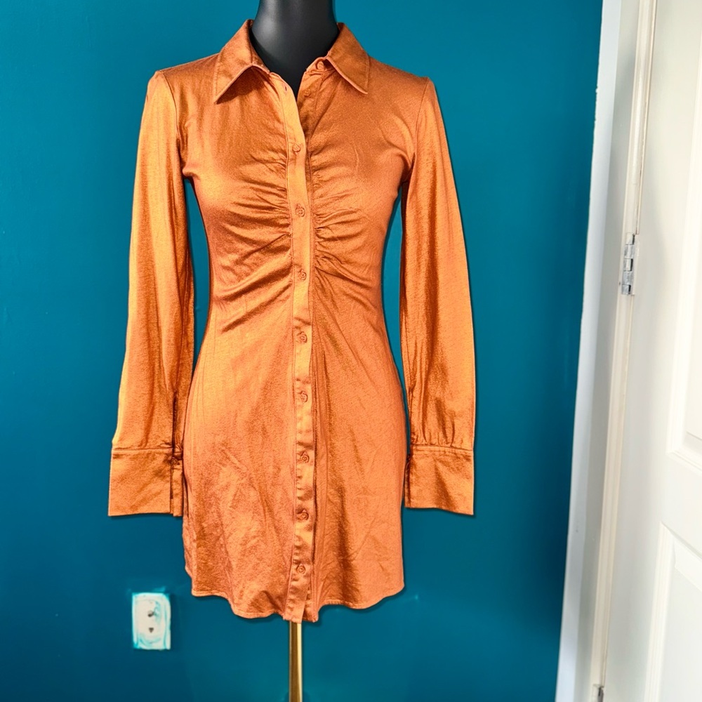 & Other Stories Vibrant Orange Dress